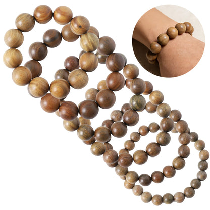 Pulseira original de sândalo verde, laço único, arte retrô, oração, contas da sorte, peça de mão neutra