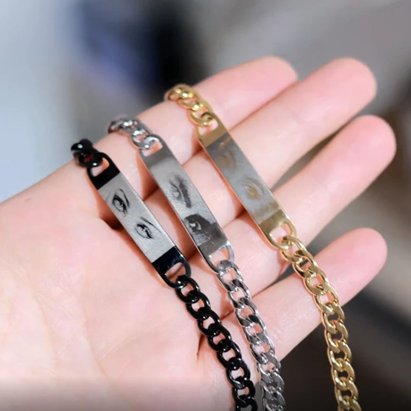 Pulsera Memoria · Placa para Grabado