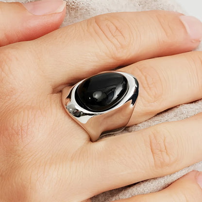 Anillo minimalista de piedra lunar