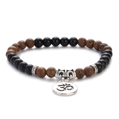 Pulsera Om · Cuentas y Colgante