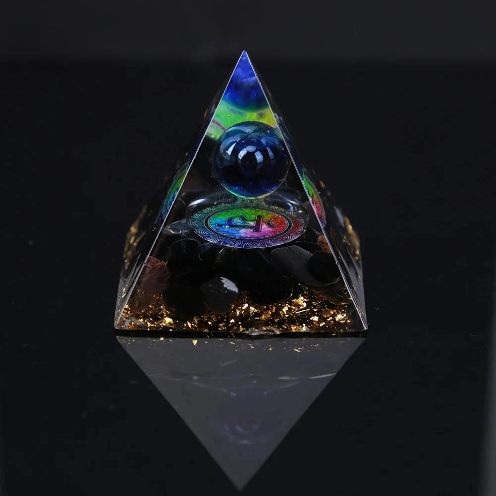 Pirámide Loto · Orgonita Decorativa