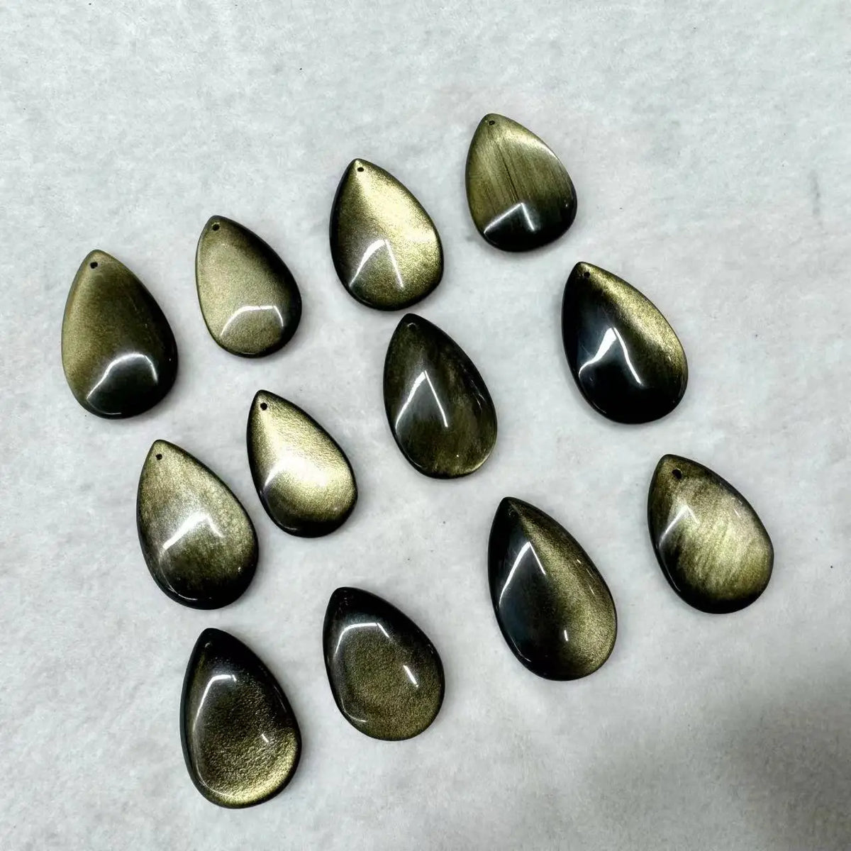Colar de Obsidiana Dourada, Pingente de Pedra Preciosa Natural, Joia para Mulheres e Homens, Presente por Atacado!