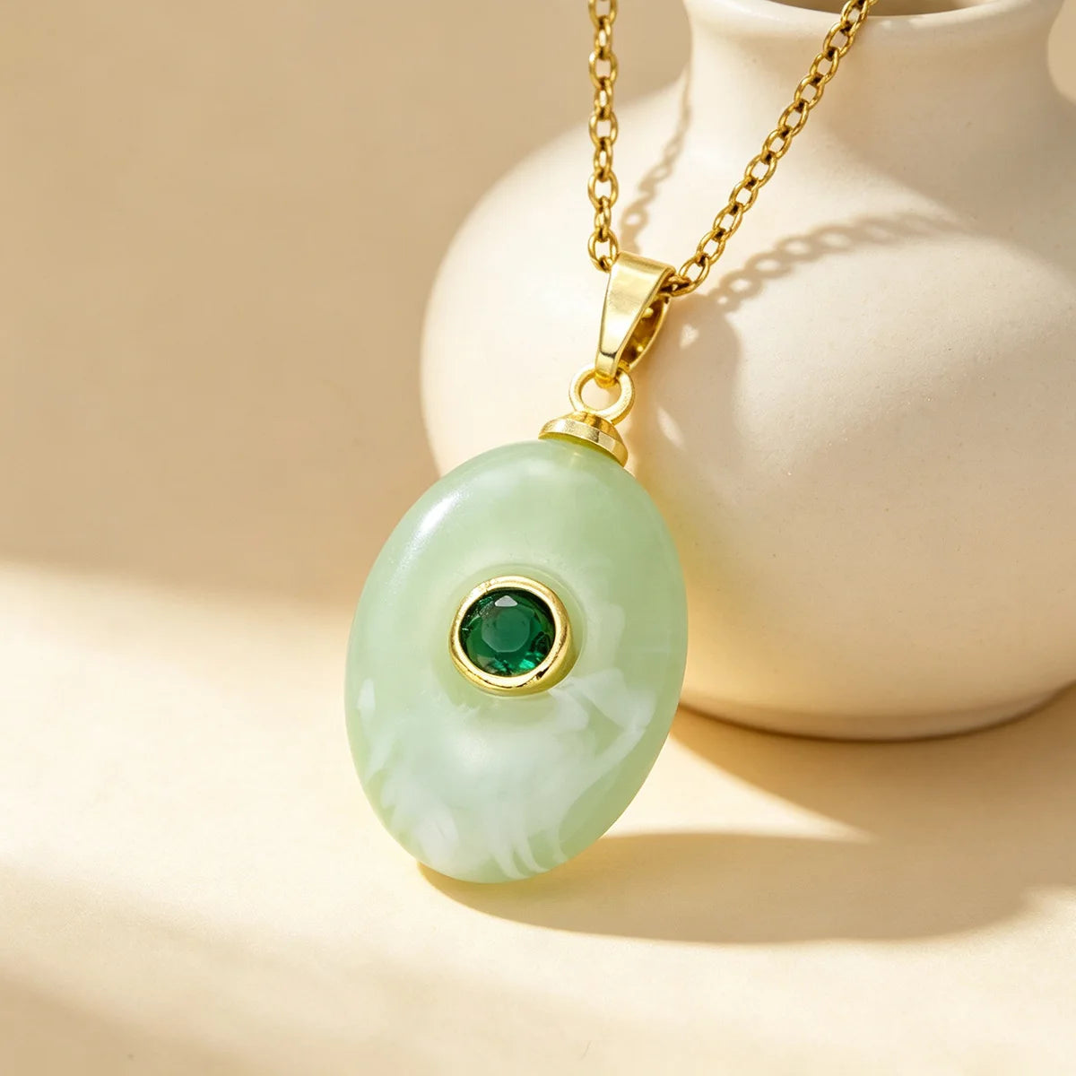 1 unidade de colar gargantilha redondo com pingente de strass colorido e efeito de pedra de imitação oval em resina, estilo Ins, com zircônia, joia.