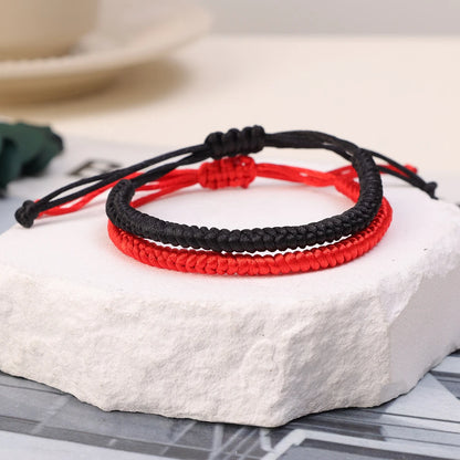 2-12 pçs artesanal mau olhado pulseira de corda vermelha para amante proteção amuleto da sorte e amizade trança corda pulseira jóias presente