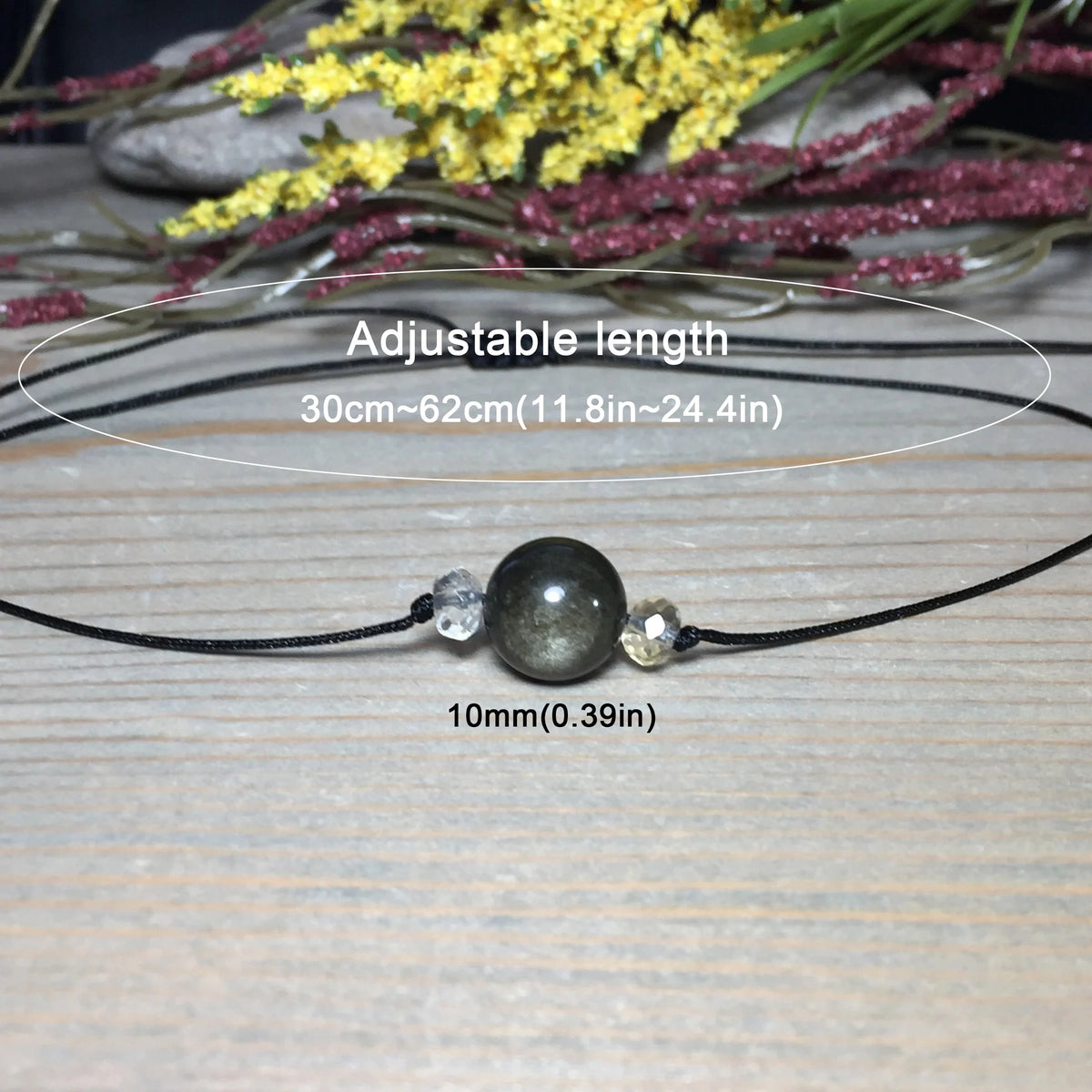 Colar de obsidiana dourada, colar de obsidiana, colar de proteção, colar de transformação, colar de riqueza, para homem ou mulher.1 unidade