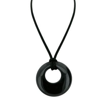 28mm círculo donut cura cristais colar natural semi-precioso chakra pedra preciosa amuleto moeda da sorte donuts charme proteção