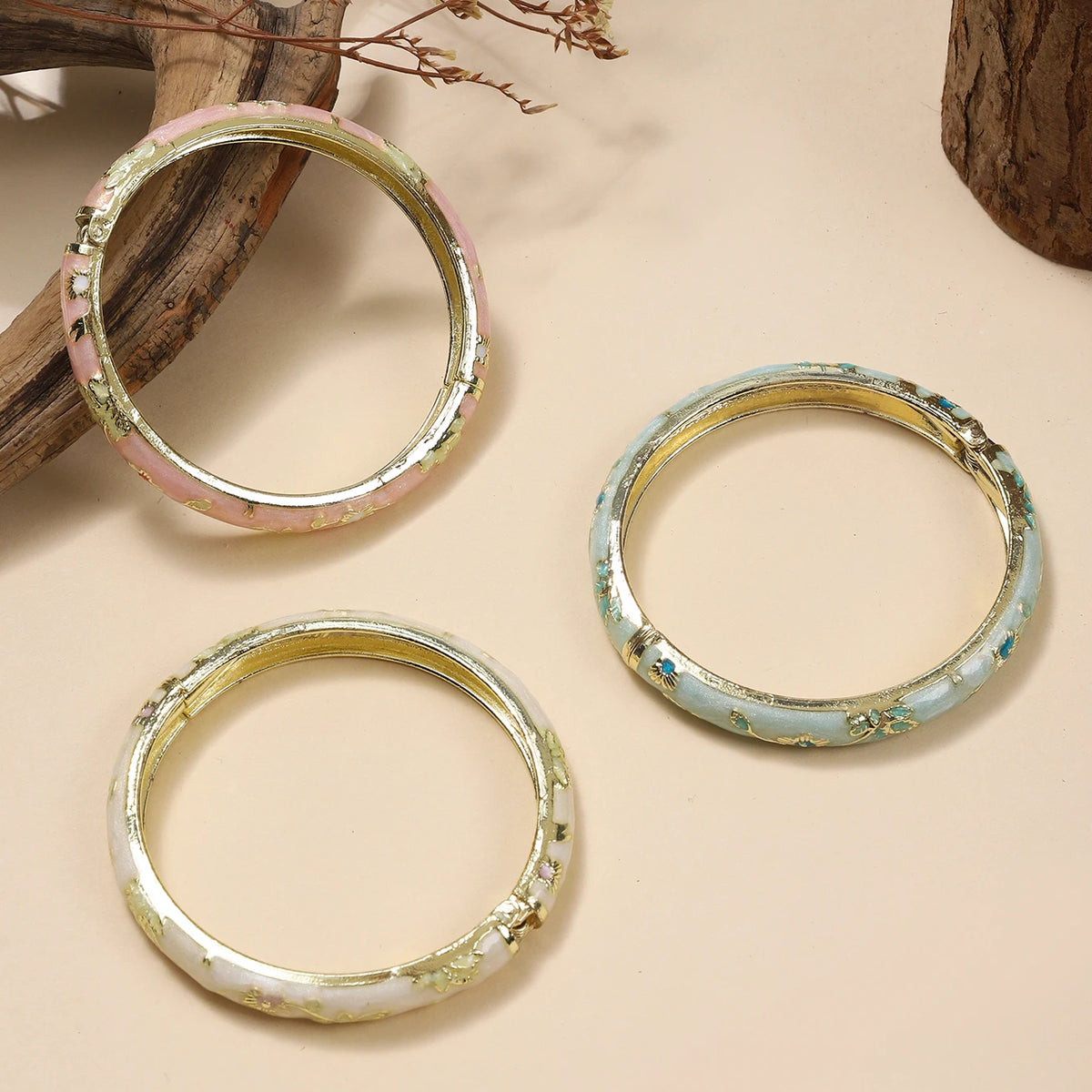 Brazalete Jardín · Estilo Cloisonné