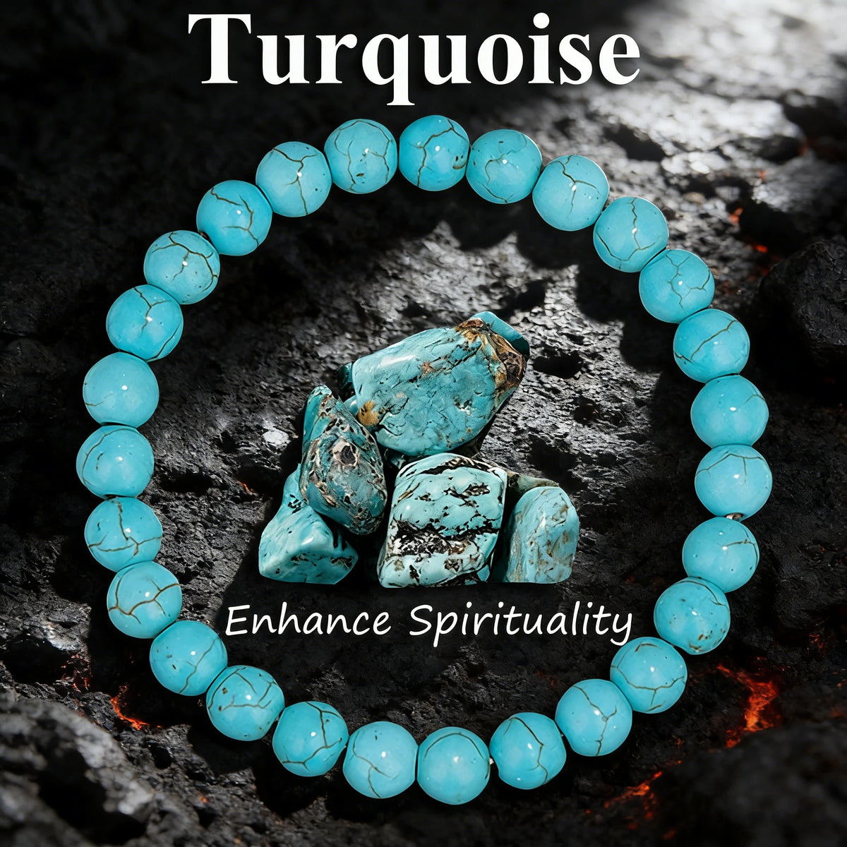 Pulsera Medianoche · Cuentas Pulidas