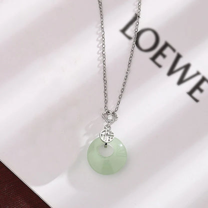 Colares de prata esterlina 925 para mulheres, com pingente de jade, cor dourada, corrente ajustável, joias de luxo, presente romântico.