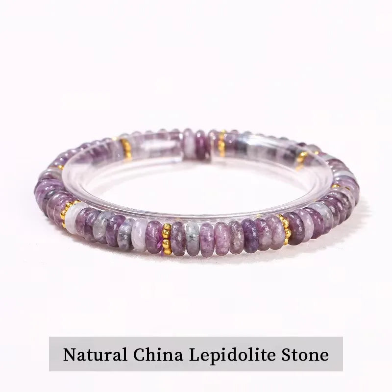 Pedra natural verde aventurina rosa quartzo plana espaçador contas pulseira feminino masculino cura espiritual pulseira elástica jóias presente