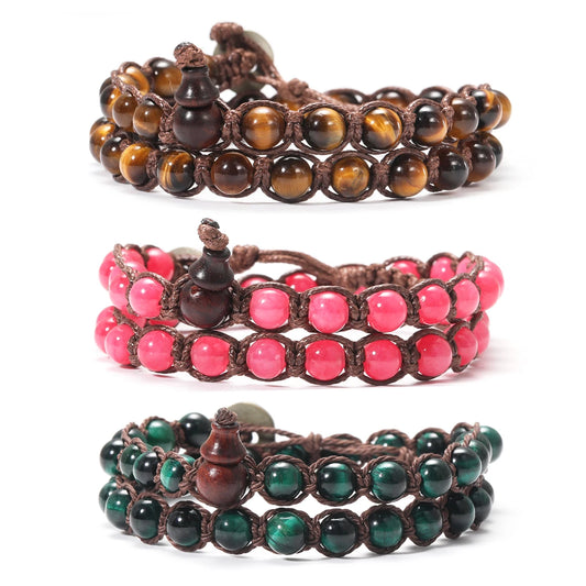 Pulsera Trama Mineral: Cuentas de 6 mm. Diseño y acabado de la pieza mostrada.