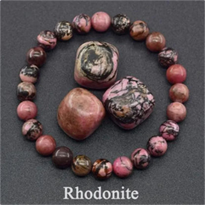 Pulsera de ágata, cuarzo o amatista
