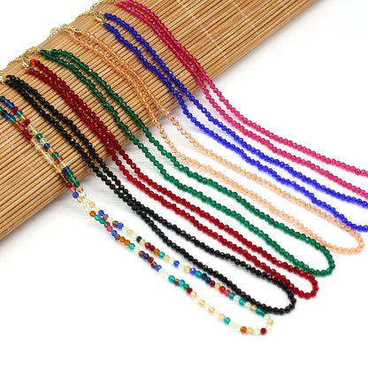 Gema Micro Facetada Colar Curto para Mulheres, Joias Finas, Contas Espinélio 1 Corda, Pulseira Feminina, Gargantilha de Festa