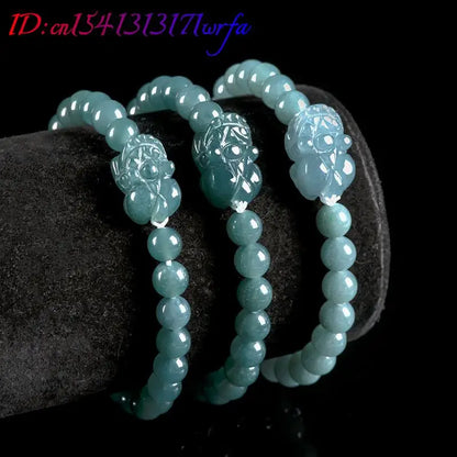 Pulsera Pixiu de jadeíta estilo vintage