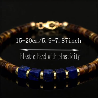 Pulsera de lapislázuli y ojo de tigre
