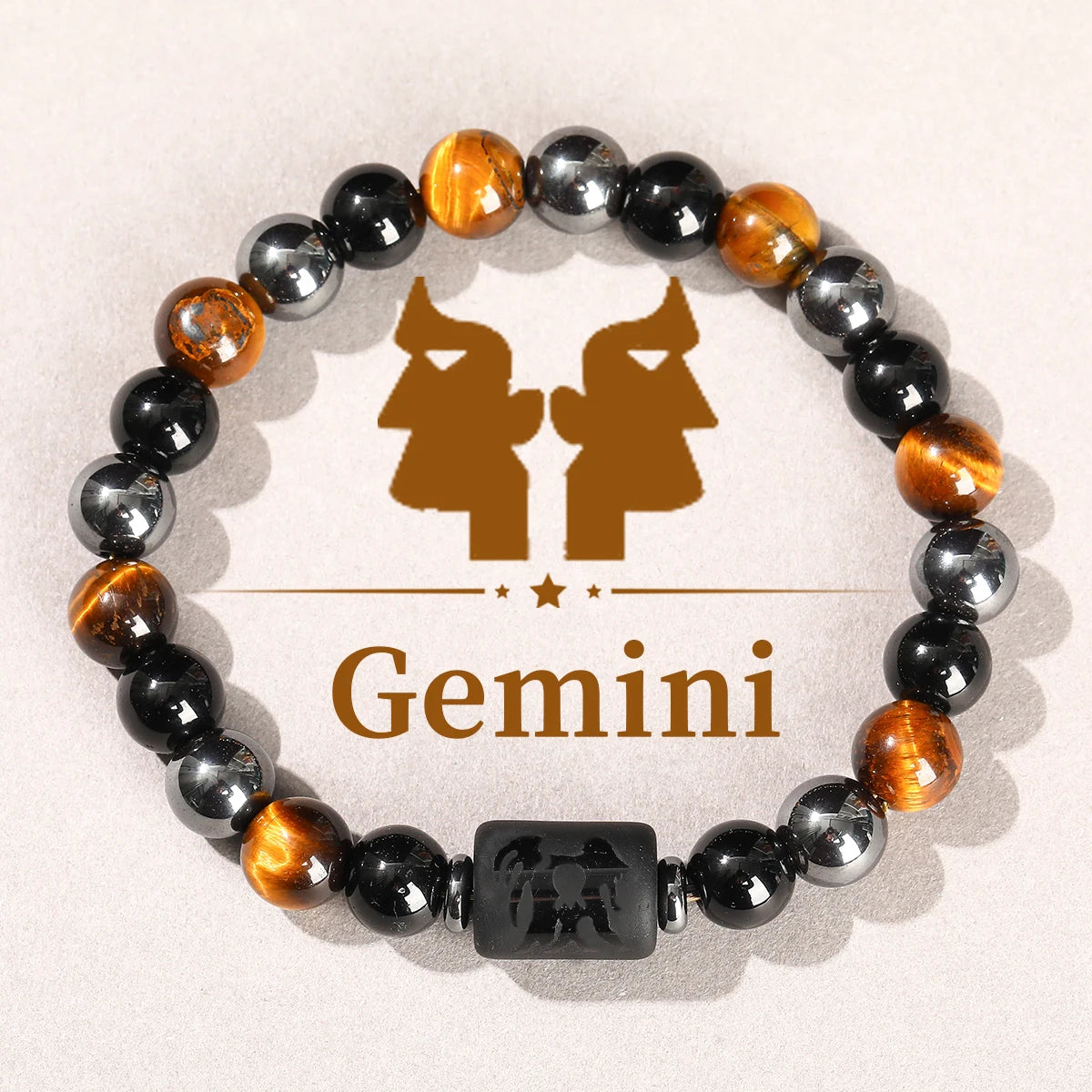 Jd signo do zodíaco pulseira homme 12 constelação pedra natural pulseiras gemini virgem leo libra pulseira feminino masculino amizade presente