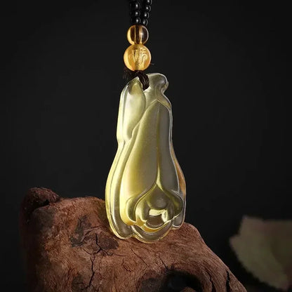 Colar com pingente de fofoca de obsidiana, escultura em forma de dragão e fênix, amuleto da sorte, joias de pérola mantra de seis caracteres
