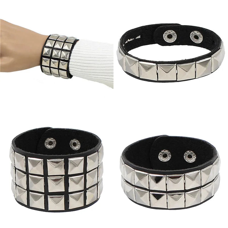 Pulsera Nocturna: Tachuelas y Cadenas. Diseño y acabado de la pieza mostrada.