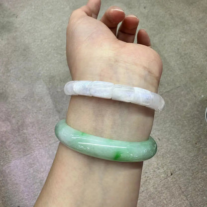 Pulseira de pedra da lua arco-íris grau aaa, pulseira de pedra preciosa natural para mulheres, joias elegantes, item de presente, atacado disponível