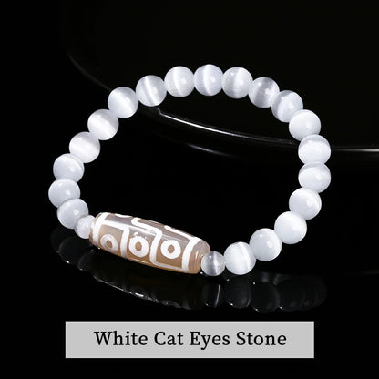 Jd natural verde nove olhos tibetano dzi ágata barril contas pulseira feminino masculino retro cura buda oração charme yoga jóias presente
