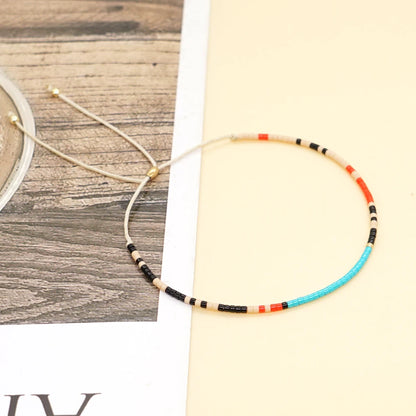 Pulsera Mosaico Fino · Abalorios de Color
