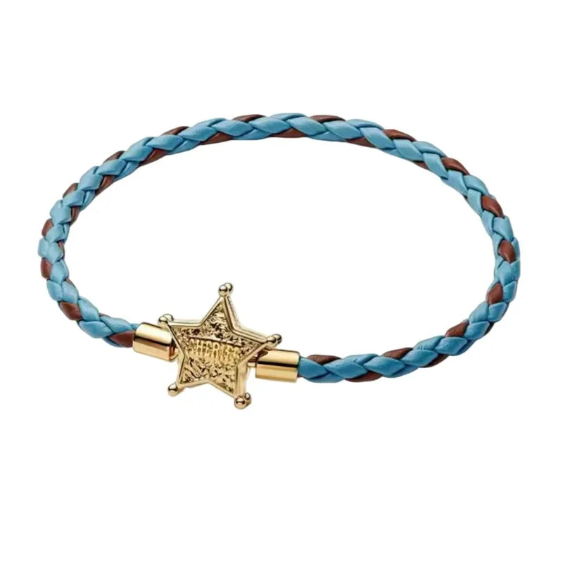Pulseira de corrente elíptica aberta, trançada, com design de arco-íris, em prata esterlina 925, para mulheres, ideal para festas e casamentos, joia fina.