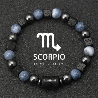 Pulsera Cosmos Azul · Signos del Zodiaco