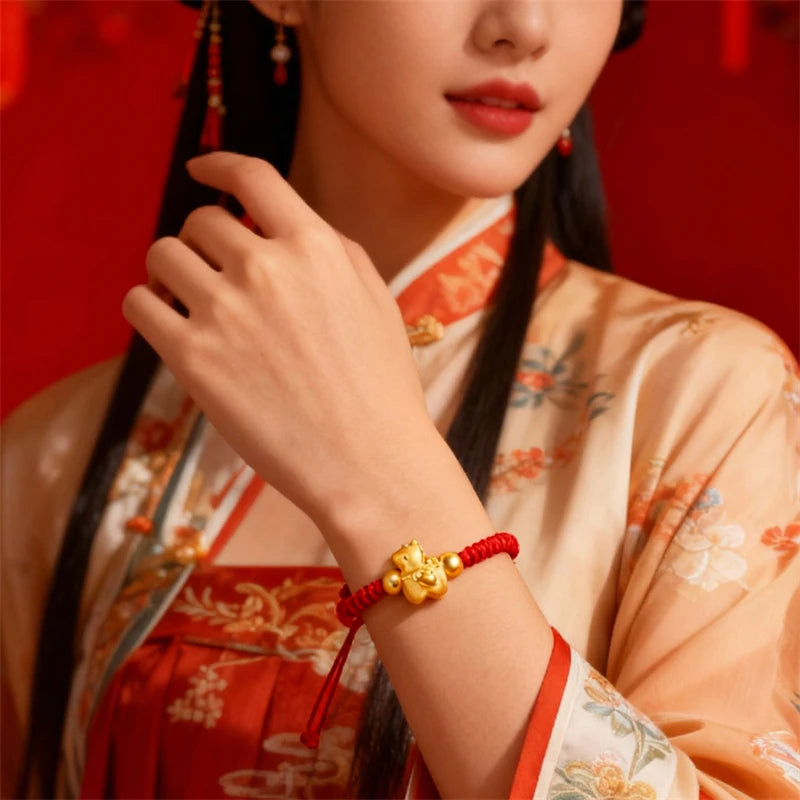 Pulsera Caballo Rojo · Cordón Trenzado