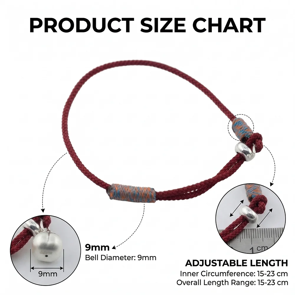 La Monada-925 Sterling Pulseira De Prata Para Mulheres, Fio Vermelho, Corda, Bênção, Mão De Caqui