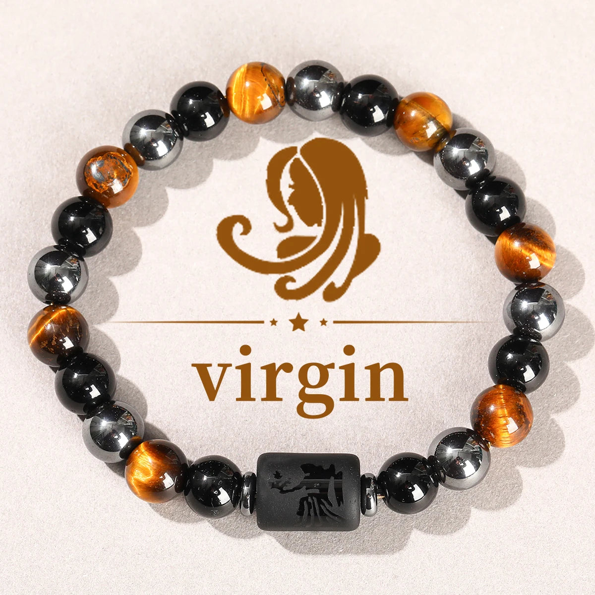 Jd signo do zodíaco pulseira homme 12 constelação pedra natural pulseiras gemini virgem leo libra pulseira feminino masculino amizade presente