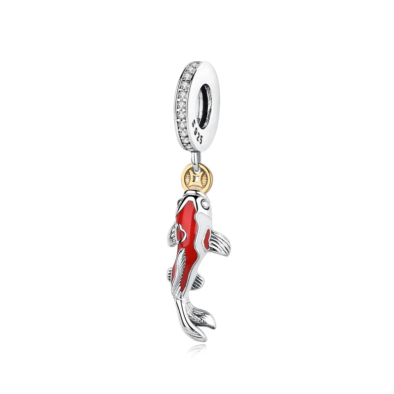 Pingentes de Prata Esterlina 925 Gato da Sorte Ano Novo Chinês Contas para Pulseiras e Colares Femininos Joias