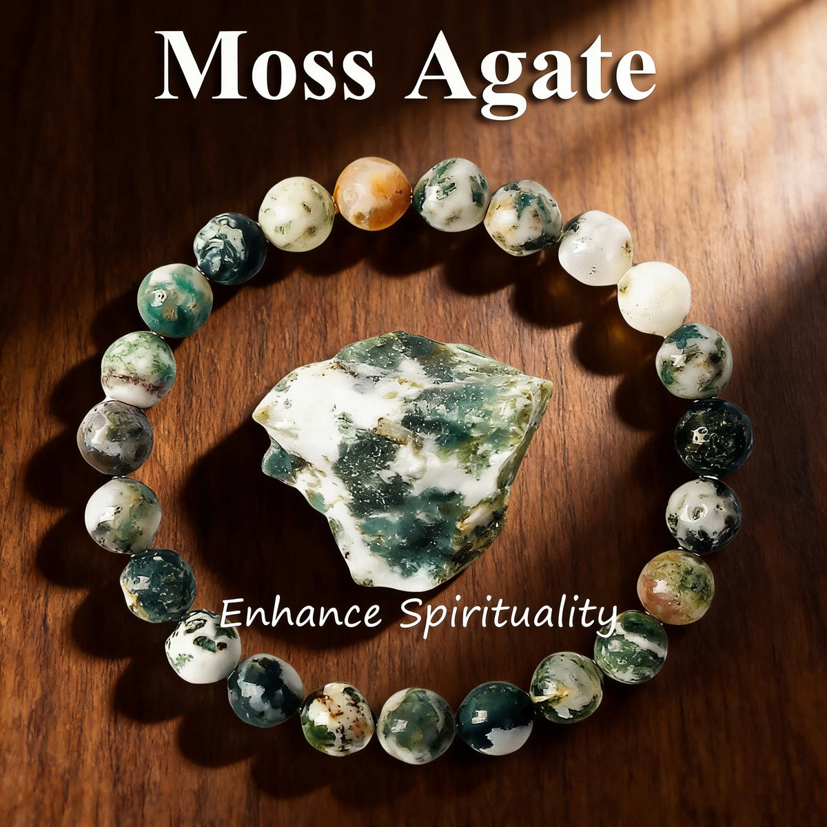 Pulsera Medianoche · Cuentas Pulidas
