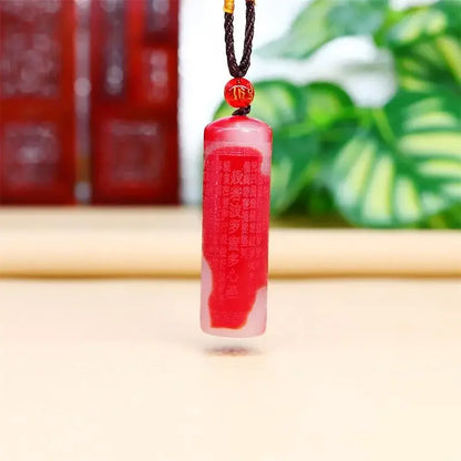 Jade coração sutra pingente esculpido moda amuleto budismo presentes femininos jadeite jóias natural pedra preciosa charme colar chinês