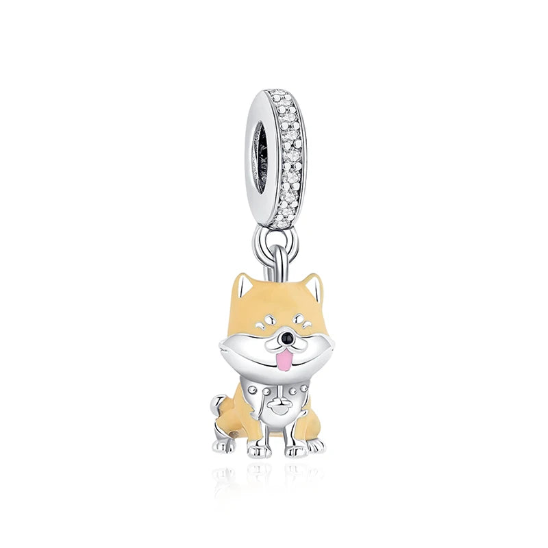 Charms Originais de Prata Esterlina 925, Pingente de Gato da Sorte, Boneca Japonesa, Presente de Ano Novo, Pulseiras e Colares para Mulheres, Joias