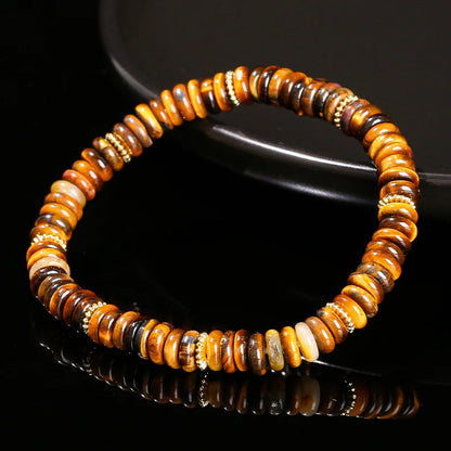 Jd pedra natural verde aventurina rosa quartzo espaçador plano contas pulseira mulheres homens bohe pulseiras elásticas cura presente da amizade