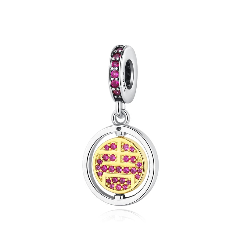 Pingentes de Prata Esterlina 925 Gato da Sorte Ano Novo Chinês Contas para Pulseiras e Colares Femininos Joias