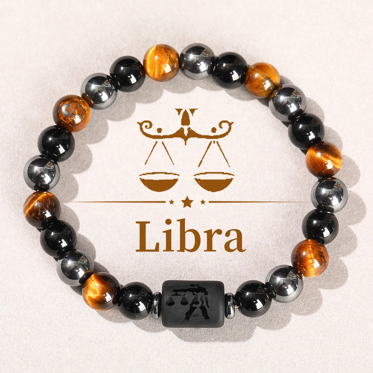 Jd signo do zodíaco pulseira homme 12 constelação pedra natural pulseiras gemini virgem leo libra pulseira feminino masculino amizade presente