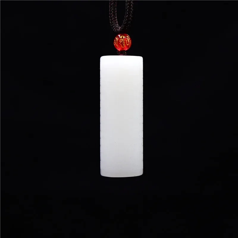 Jade coração sutra pingente esculpido moda amuleto budismo presentes femininos jadeite jóias natural pedra preciosa charme colar chinês
