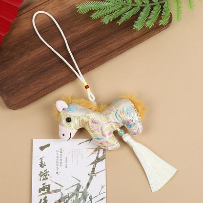 Pingente de cabaça brocado feito à mão bênção estilo chinês tecido borla saco pingente tradicional boa sorte pendurado ornamentos presentes