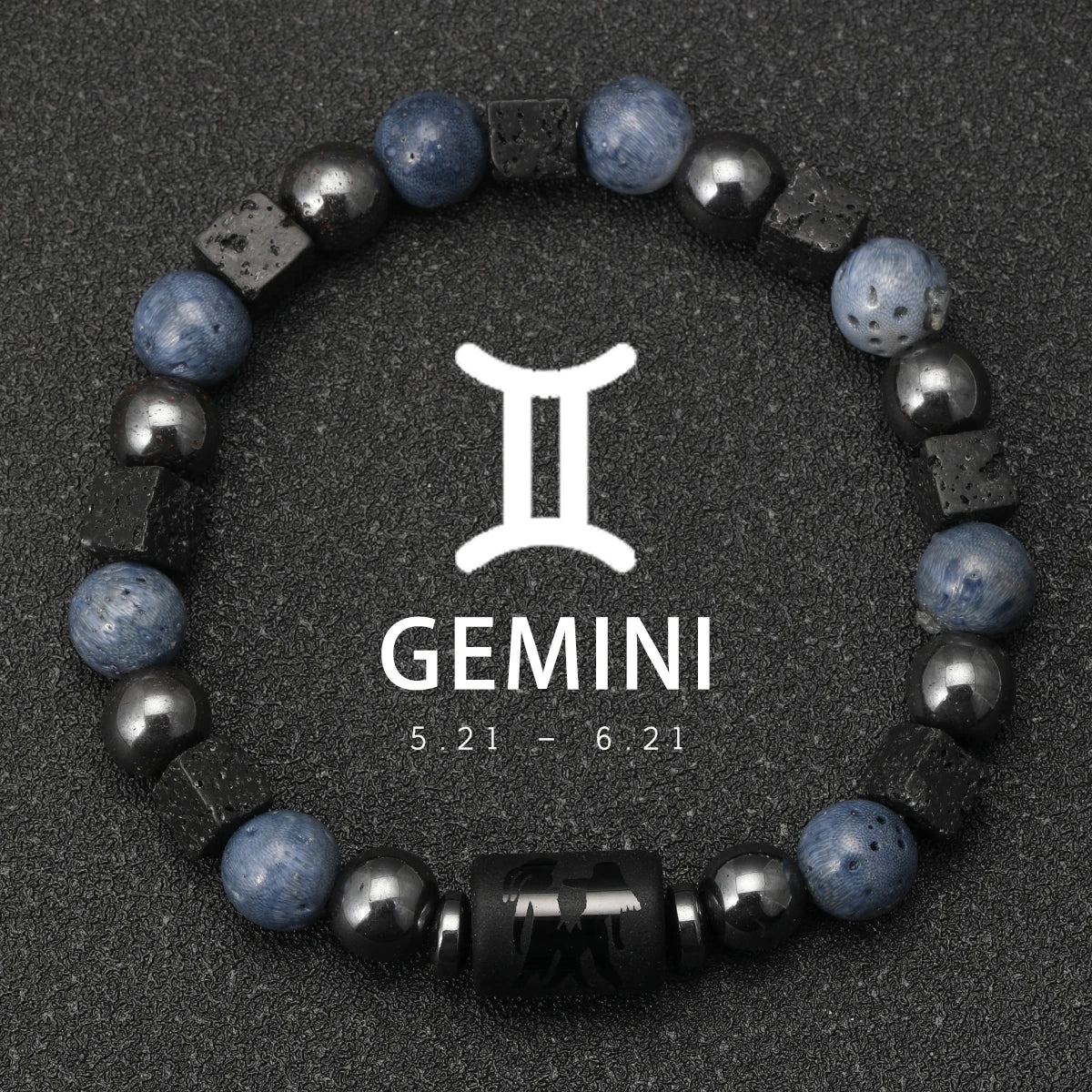 Pulsera Cosmos Azul · Signos del Zodiaco
