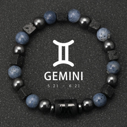 Pulsera Cosmos Azul · Signos del Zodiaco
