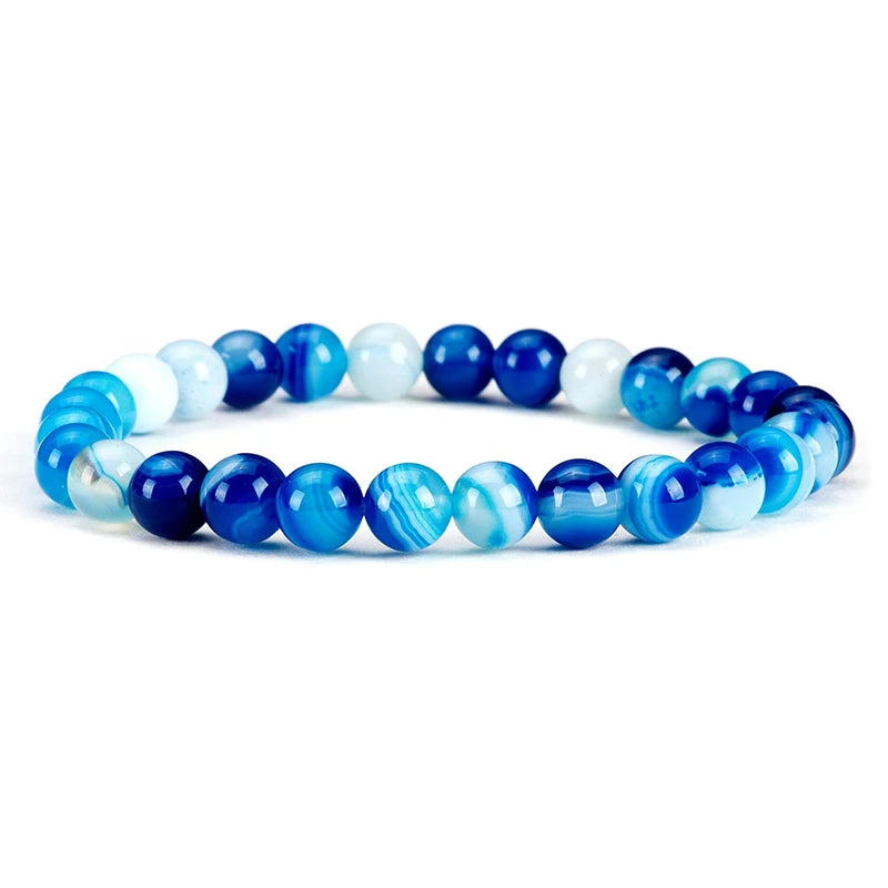 Pulseira de contas de pedra natural, com ametista, olho de tigre, cristal de quartzo e ágata, pulseiras de contas de pedras preciosas, joias para mulheres, para reiki e cura, presente para casais.