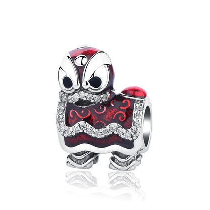 Charms Originais de Prata Esterlina 925, Pingente de Gato da Sorte, Boneca Japonesa, Presente de Ano Novo, Pulseiras e Colares para Mulheres, Joias