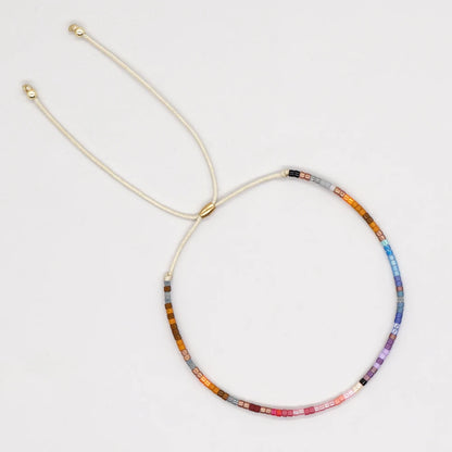 Pulsera Mosaico Fino · Abalorios de Color