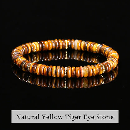 Jd pedra natural verde aventurina rosa quartzo espaçador plano contas pulseira mulheres homens bohe pulseiras elásticas cura presente da amizade