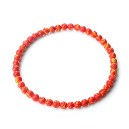 Pulsera de cuentas de piedra de 4 mm