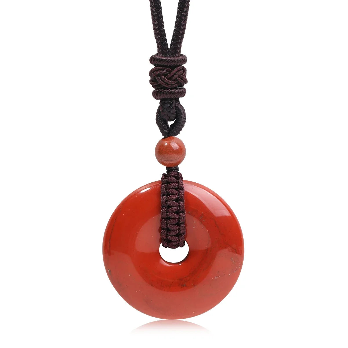 Pedra natural ametista olho de tigre colar pingente moda masculina e feminina colar paz nó chinês colar presente