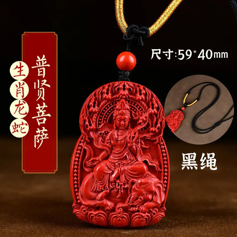 Natural Verdadeiro Cinábrio Buda Pingente para Homens e Mulheres, Natural Buda Hoid, Deus Guardião, Big Sun, Tathagata Hyun, Amitabha