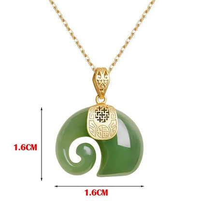 Colar Choker de Pedra Natural Jade Hetian com Pingente de Elefante para Mulheres, Presente de Aniversário