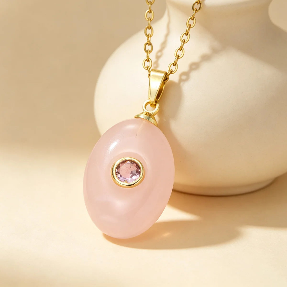 1 unidade de colar gargantilha redondo com pingente de strass colorido e efeito de pedra de imitação oval em resina, estilo Ins, com zircônia, joia.
